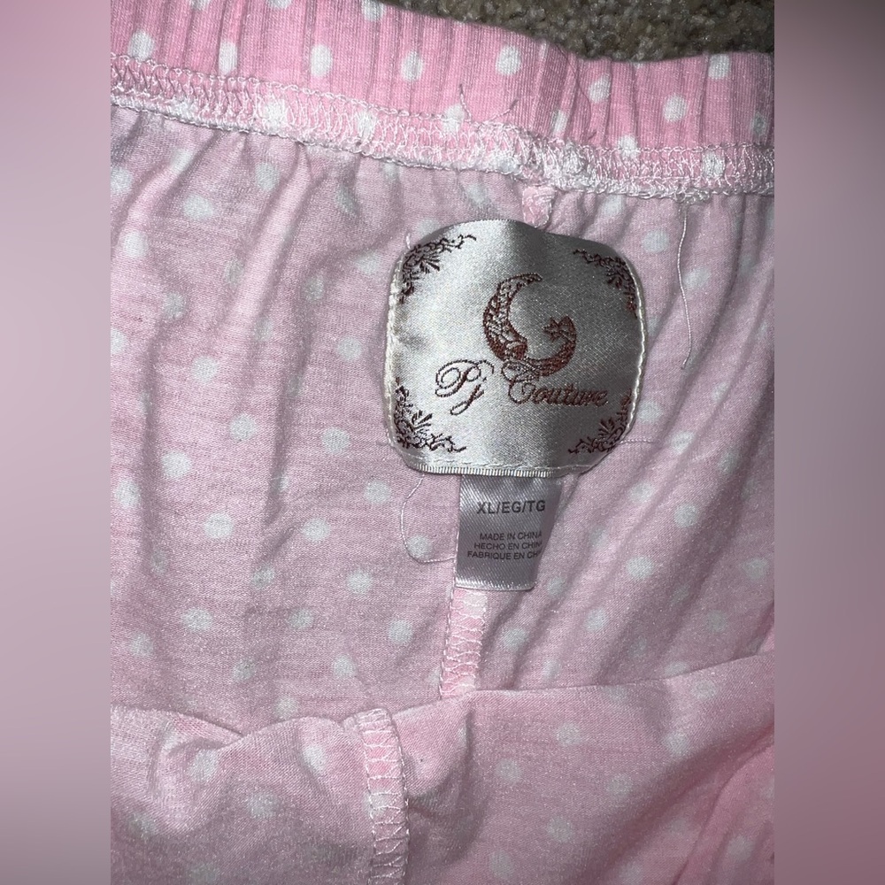 Pj Couture Pink Polka Dot Pajama Set - Picture 7 of 7